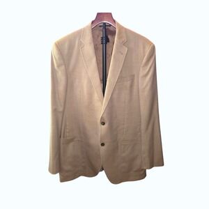 Jack‎ Victor Blazer Mens 42L Tan Super 120s Wool Capri Sport Coat Italy Fabric